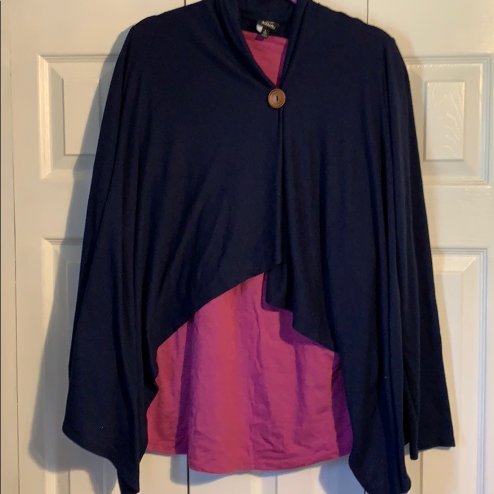 Bobeau Large navy lightweight sweater